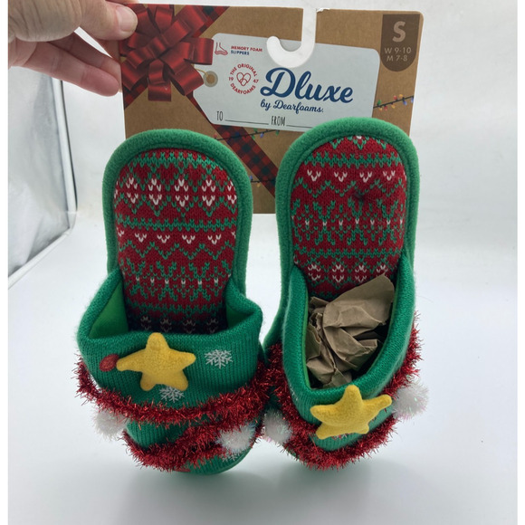 Dearfoam Unisex Men's 7-8‎ Women's 9-10 Christmas Slippers New - Picture 4 of 7